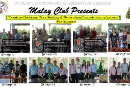 Malay Club  “Creative Christmas Tree Making and Decoration Competition”