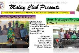 Malay Club  “Creative Christmas Tree Making and Decoration Competition”